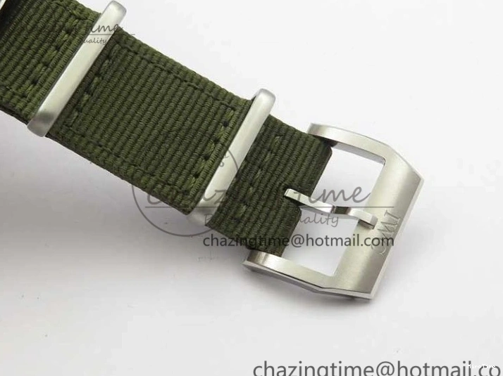 MIROTIME 0325 Fashionable Pilot IW326801 SS MK 1:1 Best Edition Black Dial on Green Nylon Strap MIYOTA 7122